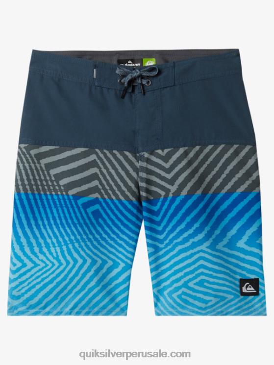 Quiksilver N8LNT1906 Niños azul marino medianoche 8-16 todos los días panel 17 bañadores