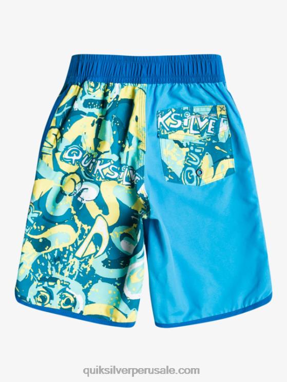Quiksilver N8LNT1922 Niños alegre 2-7 todos los días festoneado 14 bañadores