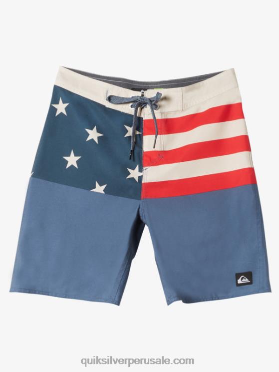 Quiksilver N8LNT1977 Niños azul marino medianoche 8-16 shorts de playa diarios división 17