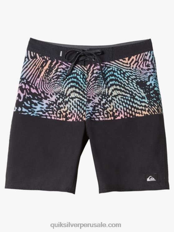 Quiksilver N8LNT1978 Niños negro 8-16 shorts de playa diarios división 17