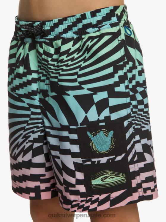 Quiksilver N8LNT1988 Niños negro 8-16 radicales 14 voleas