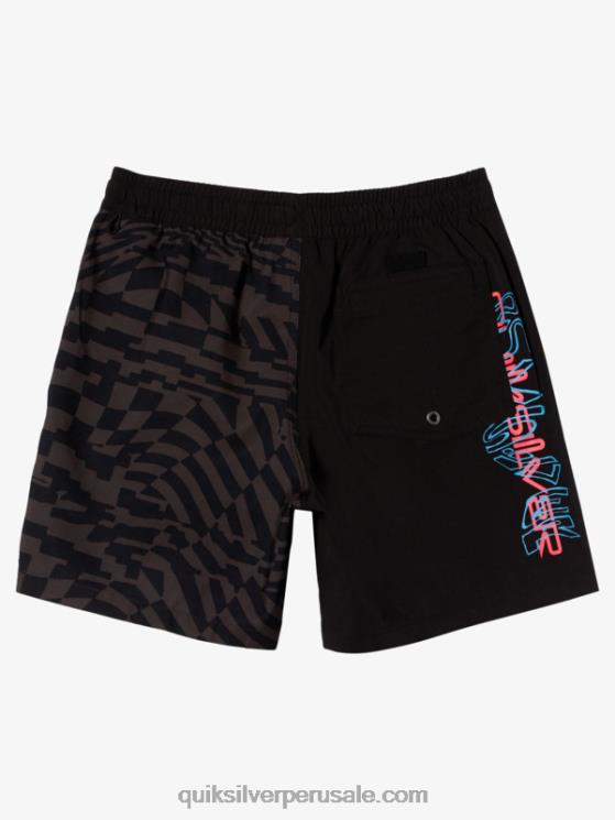 Quiksilver N8LNT1989 Niños negro 8-16 radicales 14 voleas