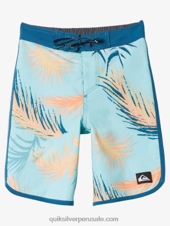 Quiksilver N8LNT2038 Niños azul marroquí 2-7 surfsilk festoneado 14 bañadores