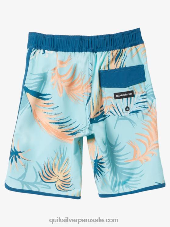 Quiksilver N8LNT2038 Niños azul marroquí 2-7 surfsilk festoneado 14 bañadores