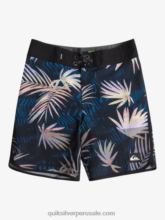 Quiksilver N8LNT2146 Niños negro 8-16 shorts de baño highlite festoneado 16