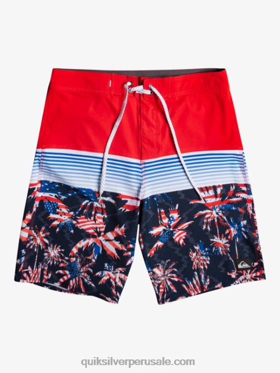 Quiksilver N8LNT2276 Niños rojo de alto riesgo 8-16 panel diario yth 17 bañador
