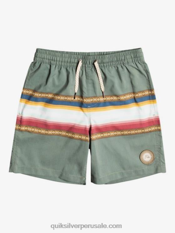 Quiksilver N8LNT2321 Niños tomillo 8-16 sol desteñido 15 voleas recicladas
