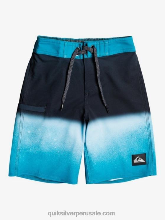 Quiksilver N8LNT2335 Niños fiordo azul 2-7 surfsilk slab 14 boardshorts reciclados