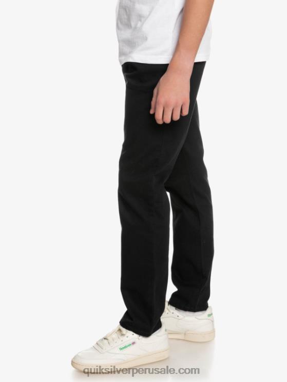 Quiksilver N8LNT2240 Niños negro 8-16 para arriba pantalones de unión todos los días