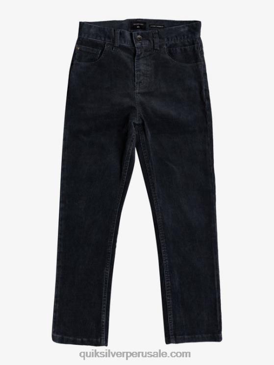 Quiksilver N8LNT2330 Niños negro 8-16 pantalones de pana cónicos kracker