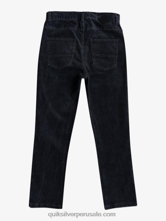 Quiksilver N8LNT2330 Niños negro 8-16 pantalones de pana cónicos kracker
