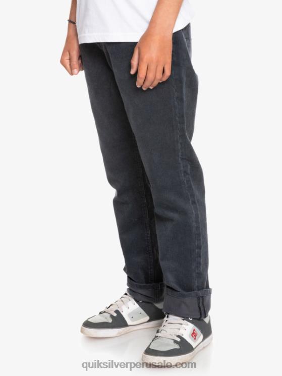 Quiksilver N8LNT2330 Niños negro 8-16 pantalones de pana cónicos kracker