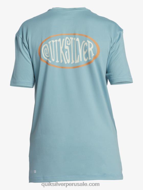 Quiksilver N8LNT2013 Niños camafeo azul Camiseta de surf de manga corta 8-16 mix session upf 50