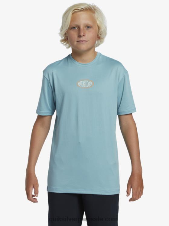 Quiksilver N8LNT2013 Niños camafeo azul Camiseta de surf de manga corta 8-16 mix session upf 50