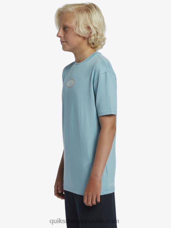 Quiksilver N8LNT2013 Niños camafeo azul Camiseta de surf de manga corta 8-16 mix session upf 50