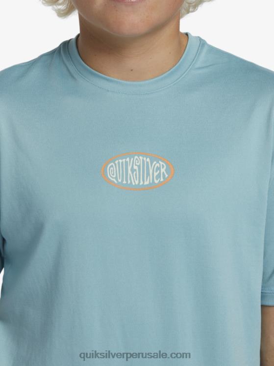 Quiksilver N8LNT2013 Niños camafeo azul Camiseta de surf de manga corta 8-16 mix session upf 50