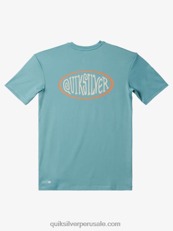 Quiksilver N8LNT2013 Niños camafeo azul Camiseta de surf de manga corta 8-16 mix session upf 50