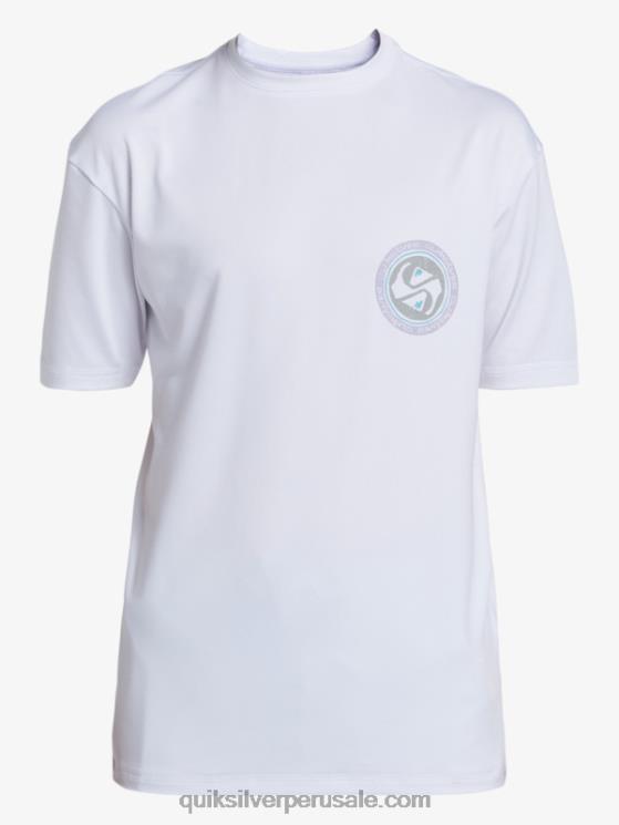 Quiksilver N8LNT2014 Niños Blanco como la nieve Camiseta de surf de manga corta 8-16 mix session upf 50