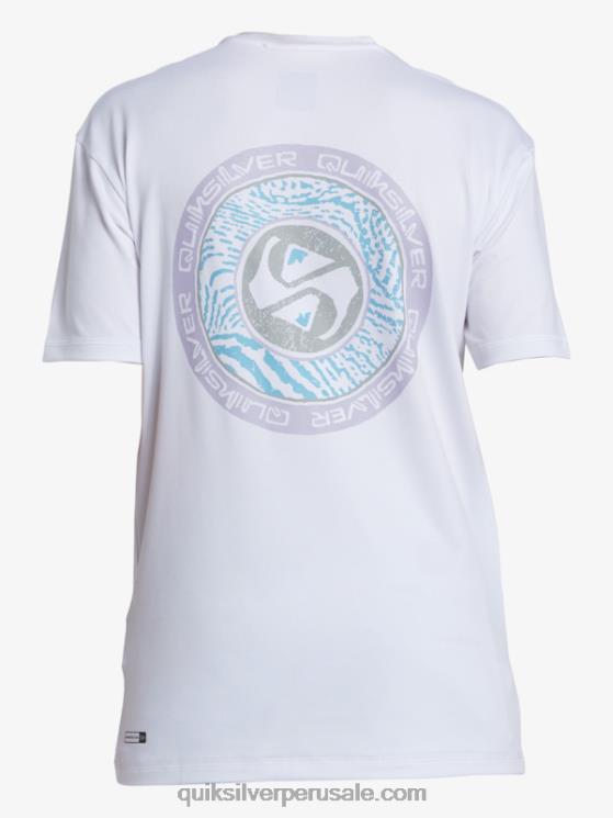 Quiksilver N8LNT2014 Niños Blanco como la nieve Camiseta de surf de manga corta 8-16 mix session upf 50