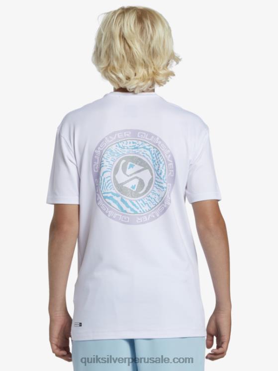 Quiksilver N8LNT2014 Niños Blanco como la nieve Camiseta de surf de manga corta 8-16 mix session upf 50
