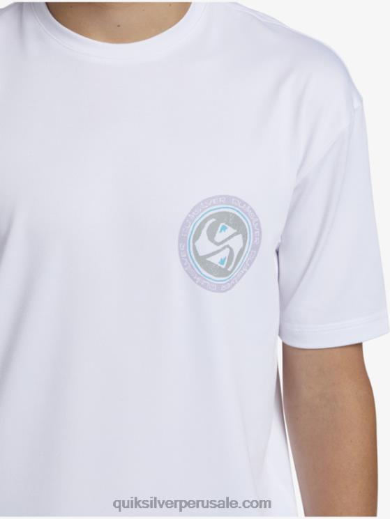 Quiksilver N8LNT2014 Niños Blanco como la nieve Camiseta de surf de manga corta 8-16 mix session upf 50