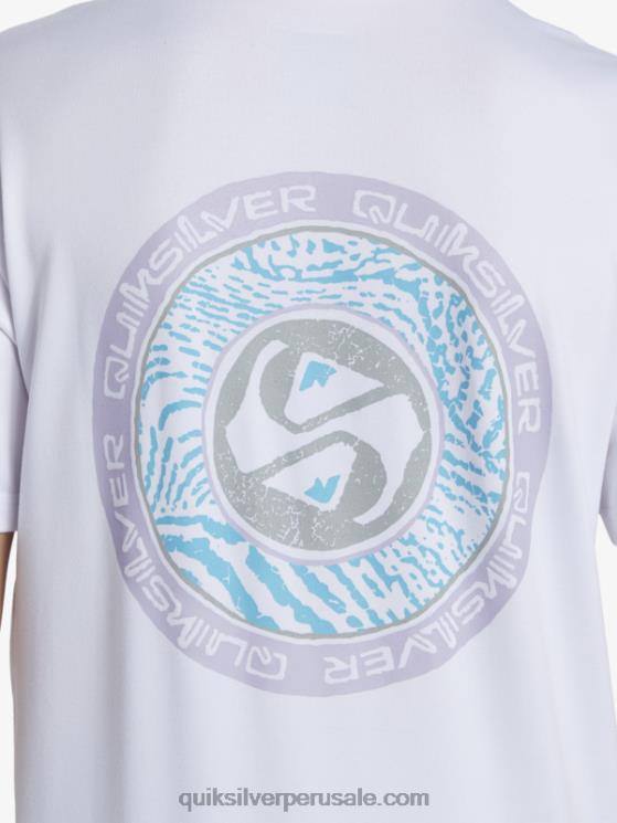 Quiksilver N8LNT2014 Niños Blanco como la nieve Camiseta de surf de manga corta 8-16 mix session upf 50