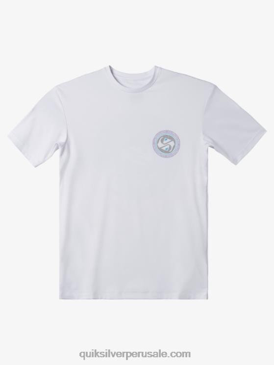 Quiksilver N8LNT2014 Niños Blanco como la nieve Camiseta de surf de manga corta 8-16 mix session upf 50