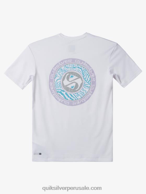 Quiksilver N8LNT2014 Niños Blanco como la nieve Camiseta de surf de manga corta 8-16 mix session upf 50
