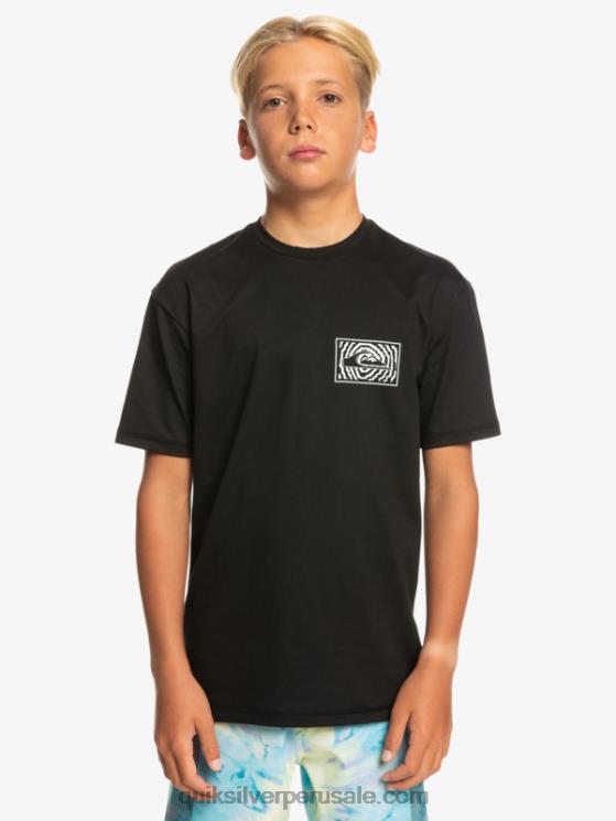 Quiksilver N8LNT2016 Niños negro Camiseta de surf de manga corta 8-16 mix session upf 50