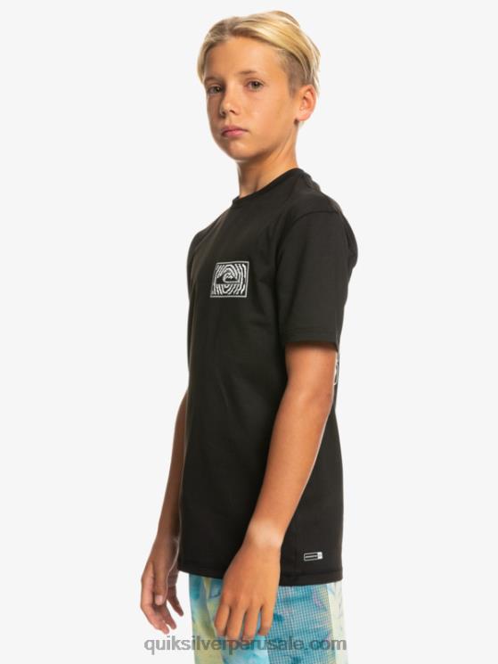 Quiksilver N8LNT2016 Niños negro Camiseta de surf de manga corta 8-16 mix session upf 50