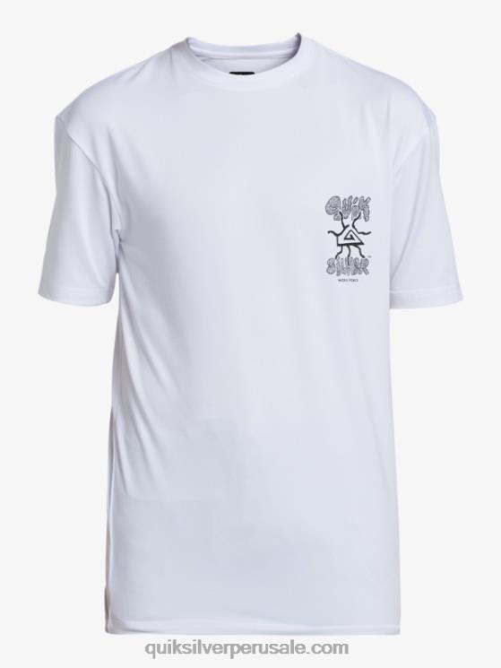 Quiksilver N8LNT2017 Niños blanco Camiseta de surf de manga corta 8-16 mix session upf 50