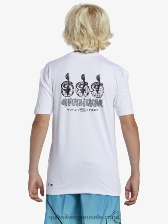 Quiksilver N8LNT2017 Niños blanco Camiseta de surf de manga corta 8-16 mix session upf 50
