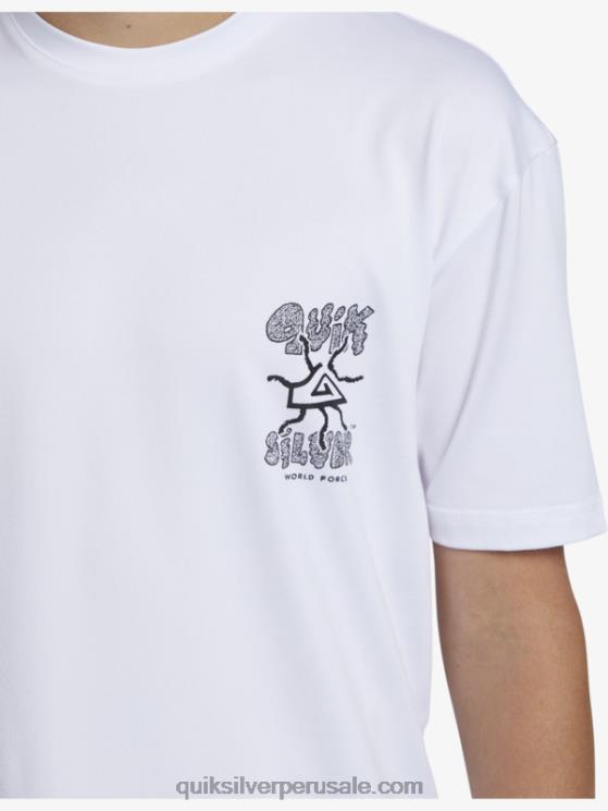 Quiksilver N8LNT2017 Niños blanco Camiseta de surf de manga corta 8-16 mix session upf 50