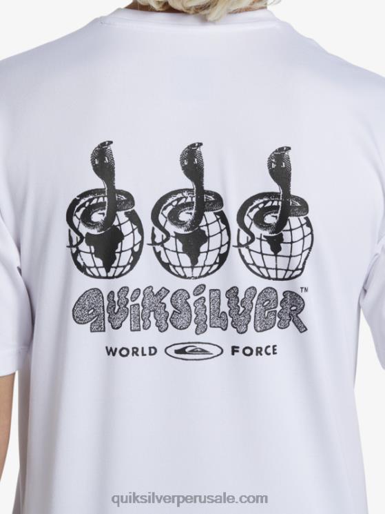 Quiksilver N8LNT2017 Niños blanco Camiseta de surf de manga corta 8-16 mix session upf 50