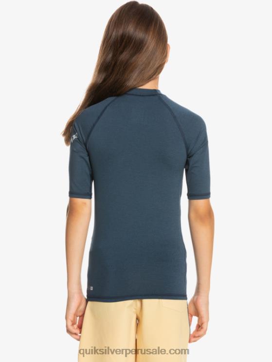 Quiksilver N8LNT2061 Niños blazer azul marino jaspeado 8-16 all time ss camiseta de surf para jóvenes s/sl