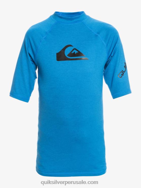 Quiksilver N8LNT2063 Niños snorkel azul brezo 8-16 all time ss camiseta de surf para jóvenes s/sl