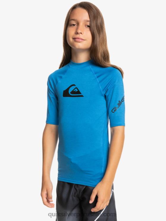 Quiksilver N8LNT2063 Niños snorkel azul brezo 8-16 all time ss camiseta de surf para jóvenes s/sl