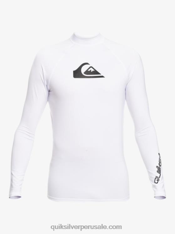 Quiksilver N8LNT2073 Niños blanco 2-7 all time ls l/sl surf tee