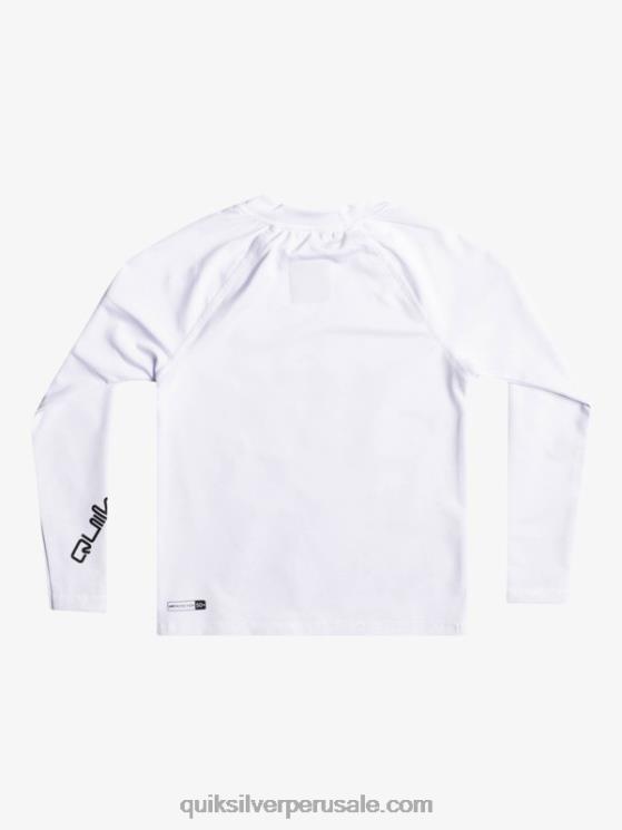 Quiksilver N8LNT2073 Niños blanco 2-7 all time ls l/sl surf tee