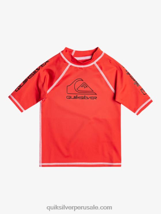 Quiksilver N8LNT2116 Niños rojo de alto riesgo 2-7 on tour camiseta de manga corta upf 50