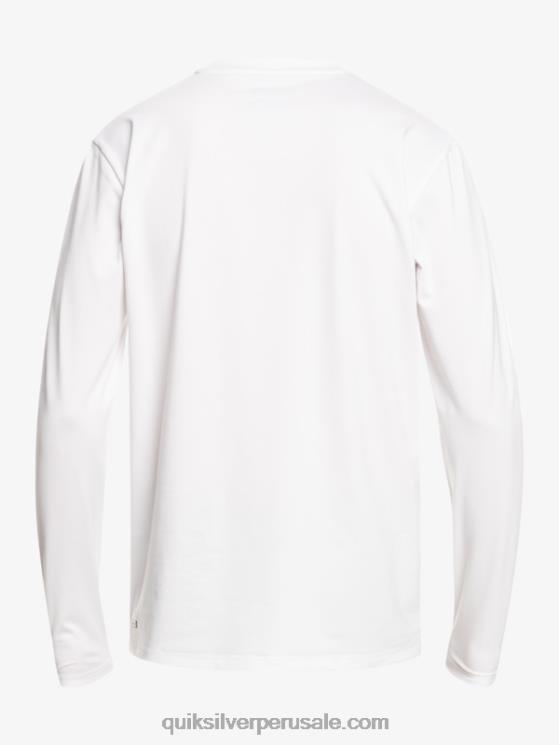 Quiksilver N8LNT2118 Niños blanco 8-16 camiseta de surf de manga larga para niños con racha sólida de manga larga para niños