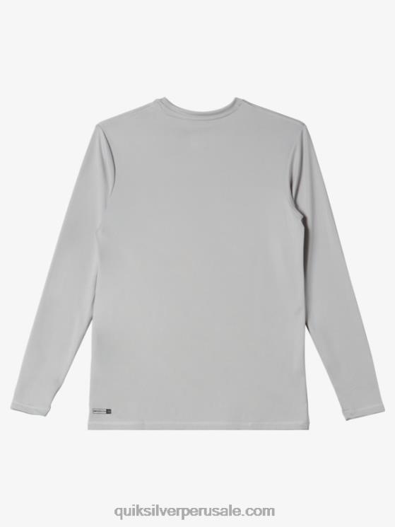 Quiksilver N8LNT2119 Niños gris violeta 8-16 camiseta de surf de manga larga para niños con racha sólida de manga larga para niños