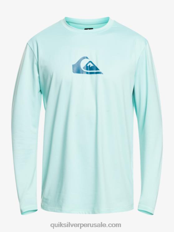 Quiksilver N8LNT2122 Niños Angel Azul 8-16 camiseta de surf de manga larga para niños con racha sólida de manga larga para niños