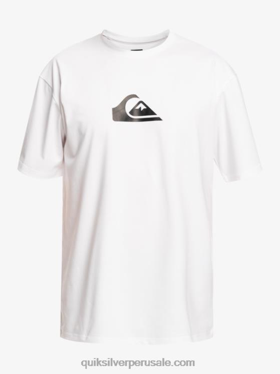Quiksilver N8LNT2132 Niños blanco Camiseta surf 8-16 solid stripe manga corta upf 50