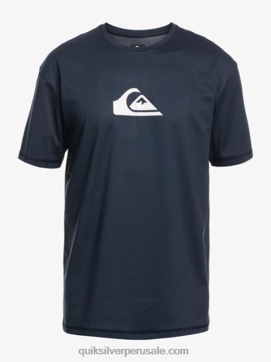 Quiksilver N8LNT2133 Niños chaqueta azul marino Camiseta surf 8-16 solid stripe manga corta upf 50