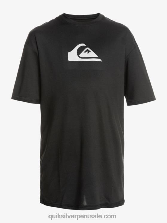 Quiksilver N8LNT2134 Niños negro Camiseta surf 8-16 solid stripe manga corta upf 50