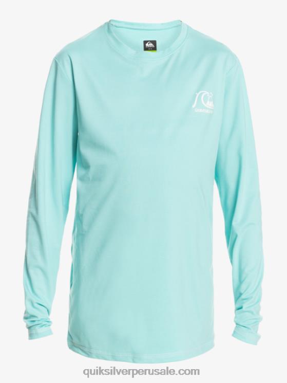 Quiksilver N8LNT2199 Niños ángel azul brezo 8-16 heritage heather playera de manga larga upf 50 surf
