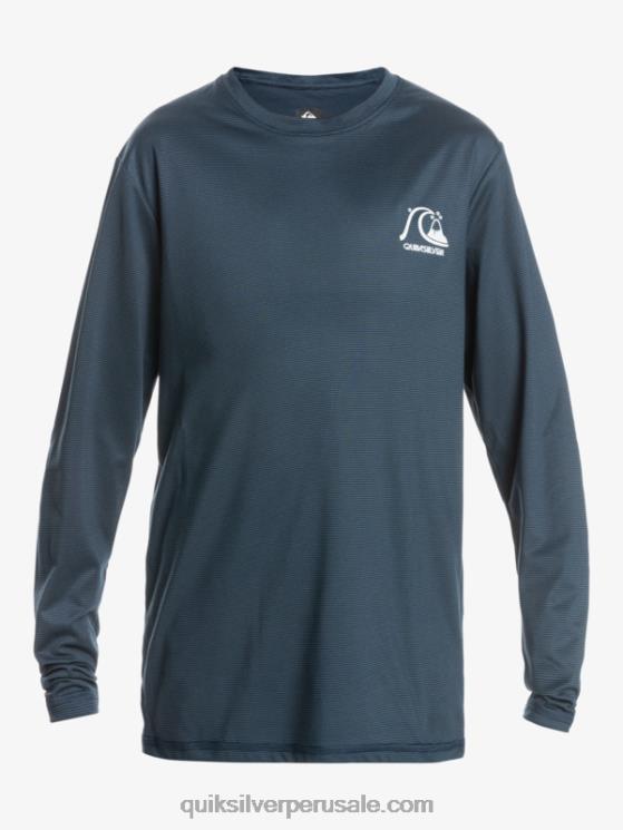 Quiksilver N8LNT2200 Niños brezo azul marino medianoche 8-16 heritage heather playera de manga larga upf 50 surf