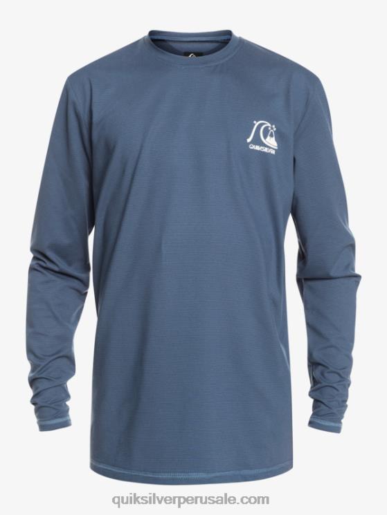 Quiksilver N8LNT2203 Niños insignia azul brezo 8-16 heritage heather playera de manga larga upf 50 surf