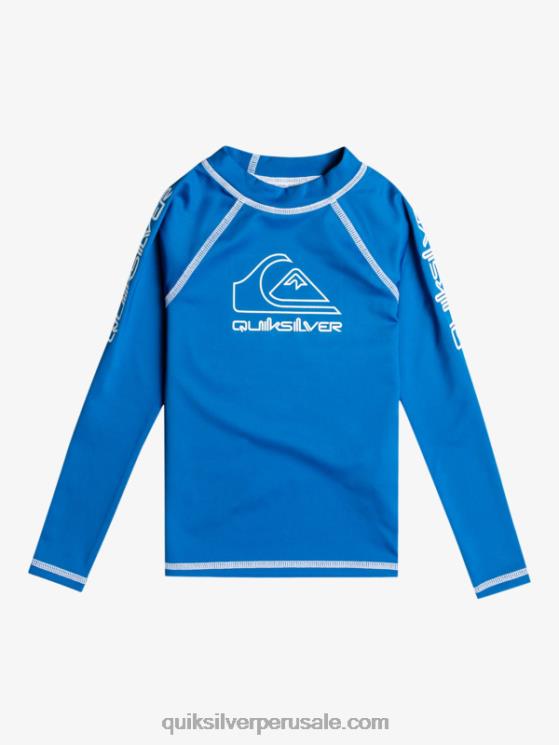 Quiksilver N8LNT2219 Niños snorkel azul 2-7 on tour manga larga upf 50 rashguard